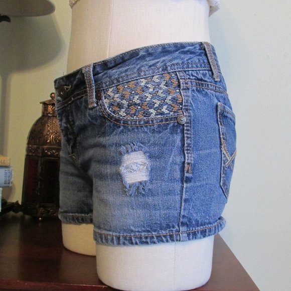 Distressed Jean Shorts - Picture 2 of 5